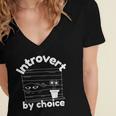 Introvert By Choice Introverted Women's Jersey Short Sleeve Deep V-Neck Tshirt Introvert By Choice Introverted Women's Jersey Short Sleeve Deep V-Neck Tshirt