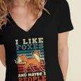 Introvert Fox Animal Lover Saying Loner Antisocial Women's Jersey Short Sleeve Deep V-Neck Tshirt Introvert Fox Animal Lover Saying Loner Antisocial Women's Jersey Short Sleeve Deep V-Neck Tshirt