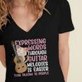Introvert Guitarist Expressing Words Through Guitar Melody Women's Jersey Short Sleeve Deep V-Neck Tshirt Introvert Guitarist Expressing Words Through Guitar Melody Women's Jersey Short Sleeve Deep V-Neck Tshirt