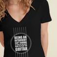 Introvert Guitarist Play Guitar Instrument Music Acoustic Women's Jersey Short Sleeve Deep V-Neck Tshirt Introvert Guitarist Play Guitar Instrument Music Acoustic Women's Jersey Short Sleeve Deep V-Neck Tshirt
