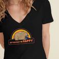 Introvert Me Happy Retro Sunset Capybara Tee Women's Jersey Short Sleeve Deep V-Neck Tshirt Introvert Me Happy Retro Sunset Capybara Tee Women's Jersey Short Sleeve Deep V-Neck Tshirt