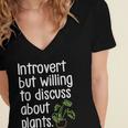 Introvert Humorous Plant Lover Gardening Women's Jersey Short Sleeve Deep V-Neck Tshirt Introvert Humorous Plant Lover Gardening Women's Jersey Short Sleeve Deep V-Neck Tshirt