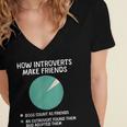 Introvert Introverted Person Awkward Introverts Dog Lover Women's Jersey Short Sleeve Deep V-Neck Tshirt