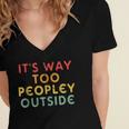 Introvert Its Way Too Peopley Women's Jersey Short Sleeve Deep V-Neck Tshirt Introvert Its Way Too Peopley Women's Jersey Short Sleeve Deep V-Neck Tshirt