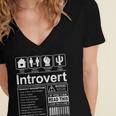 Introvert Label Antisocial Loner Socially Awkward Women's Jersey Short Sleeve Deep V-Neck Tshirt