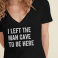 Introvert Man Cave For Shy People Women's Jersey Short Sleeve Deep V-Neck Tshirt Introvert Man Cave For Shy People Women's Jersey Short Sleeve Deep V-Neck Tshirt
