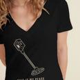 Introvert Metal Detector Hobbyist Quiet Detectorist Women's Jersey Short Sleeve Deep V-Neck Tshirt