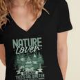 Introvert Nature Lover Introverted Forest Lover & Tree Women's Jersey Short Sleeve Deep V-Neck Tshirt
