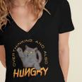 Introvert Overthinking Hungry Sarcastic Overthinker Women's Jersey Short Sleeve Deep V-Neck Tshirt Introvert Overthinking Hungry Sarcastic Overthinker Women's Jersey Short Sleeve Deep V-Neck Tshirt