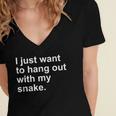 Introvert Pet Snake Owner Women's Jersey Short Sleeve Deep V-Neck Tshirt