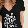 Introvert Quiet People Are My Kind Of People Women's Jersey Short Sleeve Deep V-Neck Tshirt Introvert Quiet People Are My Kind Of People Women's Jersey Short Sleeve Deep V-Neck Tshirt