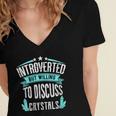 Introvert Quote Introverted But Willing To Discuss Crystals Women's Jersey Short Sleeve Deep V-Neck Tshirt Introvert Quote Introverted But Willing To Discuss Crystals Women's Jersey Short Sleeve Deep V-Neck Tshirt