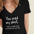 Introvert Quote Socially Awkward Anti Social Humorous Women's Jersey Short Sleeve Deep V-Neck Tshirt Introvert Quote Socially Awkward Anti Social Humorous Women's Jersey Short Sleeve Deep V-Neck Tshirt