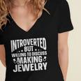 Introvert Quotes Introverted Discuss Making Jewelry Women's Jersey Short Sleeve Deep V-Neck Tshirt Introvert Quotes Introverted Discuss Making Jewelry Women's Jersey Short Sleeve Deep V-Neck Tshirt