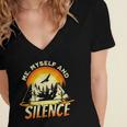 Introvert Relaxation Me Myself And Silence Mountain Vacation Women's Jersey Short Sleeve Deep V-Neck Tshirt Introvert Relaxation Me Myself And Silence Mountain Vacation Women's Jersey Short Sleeve Deep V-Neck Tshirt