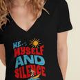 Introvert Relaxation Me Myself And Silence Summer Vacation For Men Women Women's Jersey Short Sleeve Deep V-Neck Tshirt Introvert Relaxation Me Myself And Silence Summer Vacation For Men Women Women's Jersey Short Sleeve Deep V-Neck Tshirt