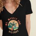 Introvert Relaxation Me Myself And Silence Summer Vacation Men Women Women's Jersey Short Sleeve Deep V-Neck Tshirt Introvert Relaxation Me Myself And Silence Summer Vacation Men Women Women's Jersey Short Sleeve Deep V-Neck Tshirt