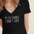 Introvert Sarcastic 99 Chance I Don't Care Antisocial Women's Jersey Short Sleeve Deep V-Neck Tshirt Introvert Sarcastic 99 Chance I Don't Care Antisocial Women's Jersey Short Sleeve Deep V-Neck Tshirt