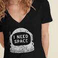 Introvert Space Helmet I Need Space Men Women Women's Jersey Short Sleeve Deep V-Neck Tshirt