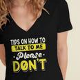 Introvert Tips On How To Talk To Me Please Don't Antisocial Women's Jersey Short Sleeve Deep V-Neck Tshirt Introvert Tips On How To Talk To Me Please Don't Antisocial Women's Jersey Short Sleeve Deep V-Neck Tshirt