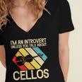 Im An Introvert Unless You Talk About Cellos Women's Jersey Short Sleeve Deep V-Neck Tshirt