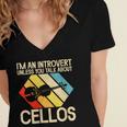 Im An Introvert Unless You Talk About Cellos Women's Jersey Short Sleeve Deep V-Neck Tshirt Im An Introvert Unless You Talk About Cellos Women's Jersey Short Sleeve Deep V-Neck Tshirt
