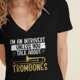 Im An Introvert Unless You Talk About Trombone Women's Jersey Short Sleeve Deep V-Neck Tshirt Im An Introvert Unless You Talk About Trombone Women's Jersey Short Sleeve Deep V-Neck Tshirt