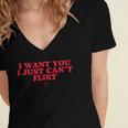 Introvert Valentines Day I Want You I Just Can't Flirt Women's Jersey Short Sleeve Deep V-Neck Tshirt Introvert Valentines Day I Want You I Just Can't Flirt Women's Jersey Short Sleeve Deep V-Neck Tshirt