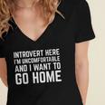 Introvert I Want To Go Home Homebody Loner Humor Women's Jersey Short Sleeve Deep V-Neck Tshirt Introvert I Want To Go Home Homebody Loner Humor Women's Jersey Short Sleeve Deep V-Neck Tshirt