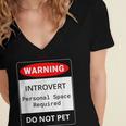Introvert Warning Danger Do Not Pet Disturb Anti-Social Women's Jersey Short Sleeve Deep V-Neck Tshirt Introvert Warning Danger Do Not Pet Disturb Anti-Social Women's Jersey Short Sleeve Deep V-Neck Tshirt