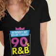 Introvert But Willing To Discuss 90s R&B 1990s Kid Women's Jersey Short Sleeve Deep V-Neck Tshirt
