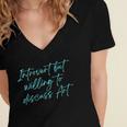 Introvert But Willing To Discuss Art Women's Jersey Short Sleeve Deep V-Neck Tshirt Introvert But Willing To Discuss Art Women's Jersey Short Sleeve Deep V-Neck Tshirt
