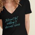 Introvert But Willing To Discuss Chess Women's Jersey Short Sleeve Deep V-Neck Tshirt