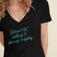 Introvert But Willing To Discuss Cosplay Women's Jersey Short Sleeve Deep V-Neck Tshirt