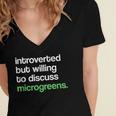 Introvert But Willing To Discuss Microgreens Urban Farming Women's Jersey Short Sleeve Deep V-Neck Tshirt