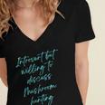Introvert But Willing To Discuss Mushroom Hunting Women's Jersey Short Sleeve Deep V-Neck Tshirt Introvert But Willing To Discuss Mushroom Hunting Women's Jersey Short Sleeve Deep V-Neck Tshirt
