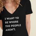 Introverted Non Social Independent Women Men Women's Jersey Short Sleeve Deep V-Neck Tshirt Introverted Non Social Independent Women Men Women's Jersey Short Sleeve Deep V-Neck Tshirt