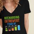 Introverted Recharging Introvert Saying Sarcasm Women's Jersey Short Sleeve Deep V-Neck Tshirt Introverted Recharging Introvert Saying Sarcasm Women's Jersey Short Sleeve Deep V-Neck Tshirt