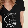 Introverted Skincare Esthetician Beautician Cosmetologist Women's Jersey Short Sleeve Deep V-Neck Tshirt