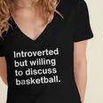 Introverted But Willing To Discuss Basketball Introverts Women's Jersey Short Sleeve Deep V-Neck Tshirt Introverted But Willing To Discuss Basketball Introverts Women's Jersey Short Sleeve Deep V-Neck Tshirt