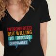 Introverted But Willing To Discuss Dinosaures Women's Jersey Short Sleeve Deep V-Neck Tshirt Introverted But Willing To Discuss Dinosaures Women's Jersey Short Sleeve Deep V-Neck Tshirt