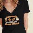 Introverted But Willing To Discuss Football Fall Women's Jersey Short Sleeve Deep V-Neck Tshirt Introverted But Willing To Discuss Football Fall Women's Jersey Short Sleeve Deep V-Neck Tshirt