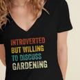 Introverted But Willing To Discuss Gardening Hobby Women's Jersey Short Sleeve Deep V-Neck Tshirt