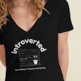 Introverted But Willing To Discuss Gardening Introverts Women's Jersey Short Sleeve Deep V-Neck Tshirt
