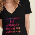 Introverted Willing To Discuss Highland Pony Introvert Women's Jersey Short Sleeve Deep V-Neck Tshirt Introverted Willing To Discuss Highland Pony Introvert Women's Jersey Short Sleeve Deep V-Neck Tshirt