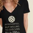 Introverted But Willing To Discuss Pickleball Women's Jersey Short Sleeve Deep V-Neck Tshirt Introverted But Willing To Discuss Pickleball Women's Jersey Short Sleeve Deep V-Neck Tshirt