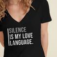Introverts Meme Quote Women's Jersey Short Sleeve Deep V-Neck Tshirt