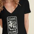 Introvert's Peaceful Solitude Graphic Leave Me Alone Quiet Women's Jersey Short Sleeve Deep V-Neck Tshirt Introvert's Peaceful Solitude Graphic Leave Me Alone Quiet Women's Jersey Short Sleeve Deep V-Neck Tshirt