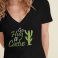 Introverts Sassy Saying Sassy Quote No Hugs Go Hug Cactus Women's Jersey Short Sleeve Deep V-Neck Tshirt Introverts Sassy Saying Sassy Quote No Hugs Go Hug Cactus Women's Jersey Short Sleeve Deep V-Neck Tshirt