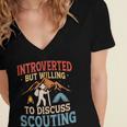 Introvert's Scouting Passion Women's Jersey Short Sleeve Deep V-Neck Tshirt Introvert's Scouting Passion Women's Jersey Short Sleeve Deep V-Neck Tshirt